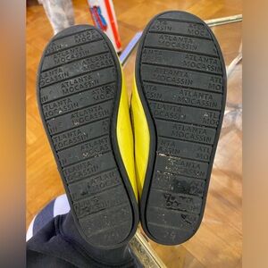 Great condition unisex yellow moccasin hand made made in Portugal